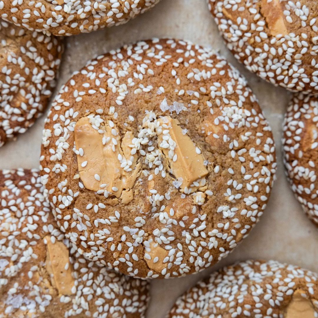 baking with white sesame